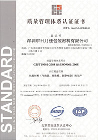 日月佳中文ISO证书